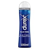 Durex Play Feel Gleitgel – Wasserbasiertes Gleitmittel für angenehme Gleitfähigkeit, sanft & pH-freundlich – 100 ml (1 x 100 ml)