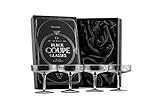 GLASSIQUE CADEAU Vintage Art Deco Schwarze Gerippte Coupe Gläser | 4er Set | 200 ml Rauchige Cocktailgläser für Champagner, Espresso Martini, Daiquiri | Kristall Rauchgrau Champagnerschalen