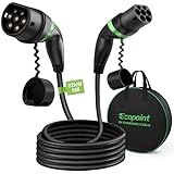ECOPOINT Typ 2 Ladekabel für Elektrofahrzeuge, 22 kW, tragbares 3-Phasen 32A,Mennekes Mode 3 Ladekabel für EV und PHEV (5M Gerades Kabel)