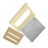 Genérico Kartoffelschneider aus Edelstahl | Wellenschneider - Schneidwerkzeug für und wie Zwiebeln zur Zubereitung von Mahlzeiten zu Hause