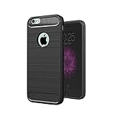 betterfon | Carbon TPU Silikon Handy Tasche Hybrid Case Schutz Hülle Panzer Cover Bumper für Apple iPhone 6 / 6s Schwarz