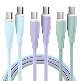 iPhone 15 Ladekabel 3Pack 6FT 60W USB C Schnellladekabel Typ C Ladekabel Kompatibel mit iPhone 15/15 Pro/15 Plus/15 Pro Max iPad Mini Pro Air MacBook Air Pro Switch Pixel LG und mehr