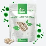 Phosphatidylserin 120 Kapseln - Stressreduktion & Gedächtnisförderung - Anti-Stress, Cortisol Senkung - Hochdosiert & Vegan