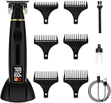 Haarschneidemaschine Profi, Barttrimmer Herren, Barber Rasierer Herren Elektrisch Haarschneider, Bartschneider Trimmer, LED-Anzeige, Schnurloser Präzisions Konturen Haartrimmer für Friseure