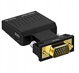 Co2 VGA zu HDMI Konverter mit Audio Full HD 1080P 60Hz Jack 3 5mm USB Stromversorgung Plug and Play Chipset 2025 PC kompatibel Laptop Projektor Monitor TV Adapter Analog auf Digital HDMI