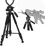 WLDOCA 1,5 m Gewehr Schießstativ für die Jagd im Freien, V-Bügel und 360°-Drehung, 21' - 59' Leichter Aluminium Schießstock, freihändige Bedienung
