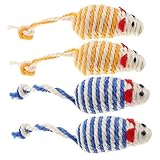 Toddmomy 4 Stück Kätzchen Haustiere Katzenspielzeug Süßes -Kätzchen- Spielzeugmaus Katze lustiges Katzenspielzeug Mäuse Sisal