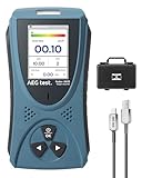 Geigerzähler AEGTEST Radar-5633 Nuklearstrahlen-Detektor mit LCD-Bildschirm, wiederaufladbares Dosimeter zur Erkennung von Strahlen Beta Gamma X, Messungen in CPM μSv/h μR/h μSv – Blau