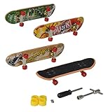 Simba 103306084 - Finger Skateboard 4er Set, Fingerspielzeug, Bedruckt, 9cm, ab 5 Jahren