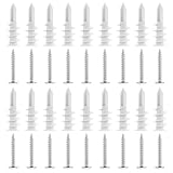 Lurrose 50 Stück Trockenbauanker und Selbstschneidende Schrauben aus Nylon und Eisen Wandbefestigung für Gipskartonplatten Große Gewinde für Verschiedene Wandstärken