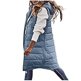 CCOOfhhc Daunenweste Funktionsweste Vest Ärmellose Mantel Warm Damenweste Steppweste Herbst Winter Übergangsjacke Leichte Daunenweste Elegant Winterweste Outwear Daunenmantel Taschen Ärmellos