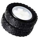 Kisangel 2 Stück Ersatzräder für Rasenmäher Silent Gummirollen Multifunktionale Trolley Räder für Garten und Leise für Schubkarren und