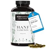 Hanfsamenöl Hanföl Kaltgepresst - 180 hochdosierte Kapseln - 1000mg Hanf Öl Omega 3-6-9 | 100% Natürlich & Stark, Hemp Seed Oil, in Deutschland hergestellt & laborgeprüft