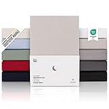 Blumtal® Premium Spannbettlaken 270x200 cm Boxspringbett Jersey - Oeko-TEX zertifiziertes Bettlaken 200x270 Baumwolle - Familienbett Grau