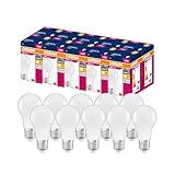 OSRAM LED Aktions Lampe mit E27 Sockel, Warmweiss (2700K), 8,50W, Ersatz für 60W-Glühbirne, matt, LED VALUE CLASSIC A , 10er-Pack