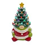 Weihnachtswichtel-Dekorationen, Kunstharz-Ornament, Statue mit Licht, für Schreibtisch, Tisch, Zuhause, Zimmer, Urlaub, festlich