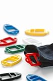 SUPI Sockenklammern Sockenclips Sockenhalter - cleveres Patent aus Finnland - stoffschonend - 15 Stück - je 5 in Einer Farbe - DREI Verschiedene Sortierungen zur Wahl