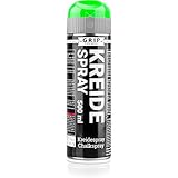GRIP Eventbasics Kreidespray 500 ml, neongrün, mit Überkopfdüse, Sprühkreide für temporäre Markierungen