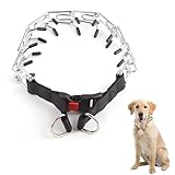 Würgekette für Hunde, Metall, mit abnehmbarer Leine, verstellbar, Anti-Bell-Halsbänder für mittelgroße und kleine Hunde, Outdoor-Training (3,0 mm x 50 cm)