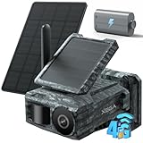 Xega 4G LTE Solar Überwachungskamera mit SIM-Karte & 2 Solarmodulen – Außen Wildkamera Bewegungserkennung Leuchtfreie Nachtsicht 220°-Rotation Echtzeit-App-Benachrichtigungen (WiFi Nicht unterstützt)