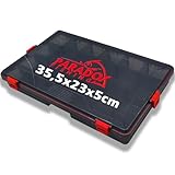 Paradox Fishing wasserdichte Köderboxen I Box L 35,5x23x5cm I Angelbox Köderbox Angeln Angelkoffer groß Tackle Box Angeln Angelkasten - für Angelzubehör