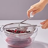 genialo Passier-Sieb Küchensieb Küchenhelfer Suppen, Soßen & Pürees, Abgießhilfe, Abschüttsieb, Edelstahl, ØxH 20x10 cm