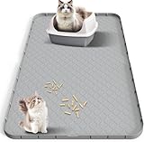 Große Katzenklo Matte 86×56cm, Silikon Katzenstreu Matte Napfunterlage Katzen, Wasserdicht Urinbeständiges Katzenmatte Katzenklo für Fressnapf & Katzentoilette