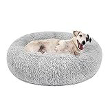 Lohofrnny katzenbett Flauschig, 70 cm Katzenbett Waschbar Flauschiges Hundebett, Donut Hundebett Weiches Plüsch Rundes Hundesofa für Kleine, Mittelgroße und Große Hunde, Katzen