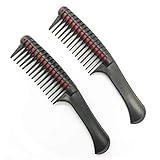 Färbekamm Haarkamm Anti Kamm Spliss abnehmbare Rotation Roller Haarfärbekämme Entwirren Anti-Spliss-Kamm zum einfach zu Farbe täglich Home Salon Barbers professionelle HaarFärbung Werkzeug (schwarz)