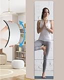 DONGDA Ganzkörperspiegel Selbstklebend, Flexibler Klebespiegel Acrylic Spiegelfolie, Spiegelfliesen Selbstklebend Groß Wandspiegel Lang Ganzkörperspiegel mit Klebe Mat (30x30cm, 4 Stück)