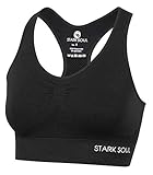 STARK SOUL Bra Light Support - Sport BH doppellagig für Damen - schwarz - Größe L