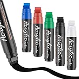 15mm Acrylstifte Breit,5 Pcs Graffiti Stift, Bunt Acrylmarker Keilspitze, Permanent Marker Dicke Spitze, Wasserfest Graffiti Stifte zum Bemalen Holz Glas Metall Karton Kunststoff