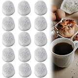 QSLKI 15PCS Aktivkohlefilter, Aktivkohlefilter Kohlefilter für Wolf Gourmet Klarstein, ilter für Kaffeemaschine, Ersatz Non-Woven Wasserfilter Filter, Zuhause, Café, Partys, Weiß (Zylinder)