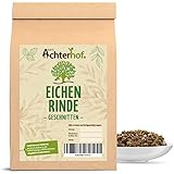 Eichenrinde 1000g | Eichenrinde getrocknet und geschnitten | ideal für Sitz- oder Fußbäder, Wickel/Umschläge oder auch als Tee| naturrein | vom Achterhof