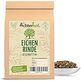 Eichenrinde 500g | Eichenrinde getrocknet und geschnitten | ideal für Sitz- oder Fußbäder, Wickel/Umschläge oder auch als Tee| naturrein | vom Achterhof