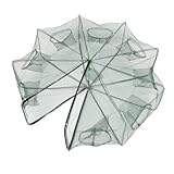 Garneck Automatisches Faltkäfignetz Elritze Fisch fangen Köder Flusskrebs Landung Wurfnetze zum Angeln Garnele Hummernetz Fangnetz Gießnetz Angeln Wurfnetz zusammenklappbares Wurfnetz Grün