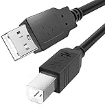 MIDI-Kabel für Instrumente 2 m, USB A zu B-Kabel Kompatibel Mit Klavier, Midi-Controller, Midi-Tastatur, Audio-Interface-Aufnahme, USB-Mikrofon und Mehr