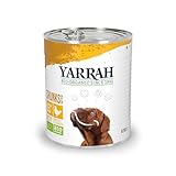 YARRAH Bio Hundefutter Bröckchen Huhn, Brennessel, Tomate 820 g, 6er Pack (6 x 820 g)