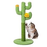 Kratzbäume für Indoor-Katzen – Indoor-Katzenkratzer, interaktiver Kätzchenkratzer, 60 x 30 x 30 cm, mit 3 Kratzstangen für erwachsene Katzen und Kätzchen im Innenbereich