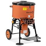 BAUTEC Zwangsmischer 120 L Trommel » 1,1 KW / 230 V » Mischmaschine für Beton Zement Putz Mörtel Schüttgut » Tellerzwangsmischer » Betonmischer