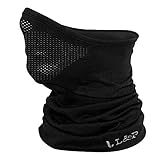 L&P Halbe Sturmhaube - Atmungsaktive Sturmmaske für Sport & Outdoor Motorrad Sturmhaube Ski Maske Laufmaske Balaclava Fahrrad Mundschutz Windmaske Funktionstuch Schlauchtuch S-M