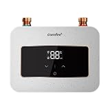 COMFEE' CWH3.5EA1W Mini Durchlauferhitzer 3,6 kW für Handwaschbecken, Elektrische Durchlauferhitzer Klein 230V Untertisch, Elektronisch geregelt, Druckfest, Sofortige Warmwasserbereitung, Platzsparend