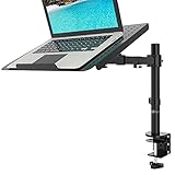 WALI Laptopablage Schreibtischhalterung für 1 Laptop Notebook bis 17 Zoll, voll verstellbar, 10 kg Kapazität mit belüftetem Kühlplattformständer (M00LP)