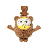 MINISO Minions Kuscheltier, 11 inch Minions Figuren Bob, Niedliches Minio Bob Kuscheltier zum Kuscheln und Spielen, Weiche Bob Kleidungswechsel Plüschtier, Pudgy Minion Plush für Geburtstag Geschenk