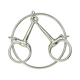 Sharplace Pferdegebiss Edelstahl Snaffle Leichter Führung Verhindert Durchziehen durch Maul Und Bietet Einfache Kontrolle für Professionelle