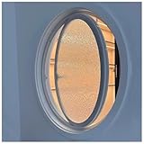 bacedifo Rundes Fenster mit Zentraler Drehachse Aluminiumlegierung Schalldämmend Und Belüftet mit Gehärtetem Glass Für Dachgeschoss Schlafzimmer Aussichtsfenster (weiß 23.6'/31.5')