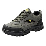 Mesh-Sneaker für Herren, Wanderschuhe, Herren-Turnschuhe, Laufschuhe, Wanderschuhe, Tennisschuhe, Schnürschuhe, atmungsaktiv, Sport, Fitnessstudio, Sneaker, lässig, rutschfest, Walking-Sneaker, grün,
