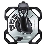 Logitech G Extreme 3D Pro Joystick, Drehknopf Rudersteuerung, 12 Programmierbare Tasten, 8-Wege Rundblickschalter, Stabiler Sockel, Schnellfeuerauslöser, USB-Anschluss, PC - Schwarz/Silber