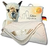 Eden Alpakas | Alpaka Bettdecke | Sommerdecke | Alpaka Decke mit Füllung aus 100% Alpakahaar (Premium Qualität) | Bezugsstoff: naturbelassene Baumwolle (135x200cm)