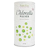 Chlorella-Pulver aus Deutschland - Regional, Rein & Kontrolliert (Roh Vegan) Chlorella Algen reich an Vitamin B12 Eisen Spermidin Chlorophyll Grüne Mikroalge - Chlorella Vulgaris Powder | PureRaw 250g